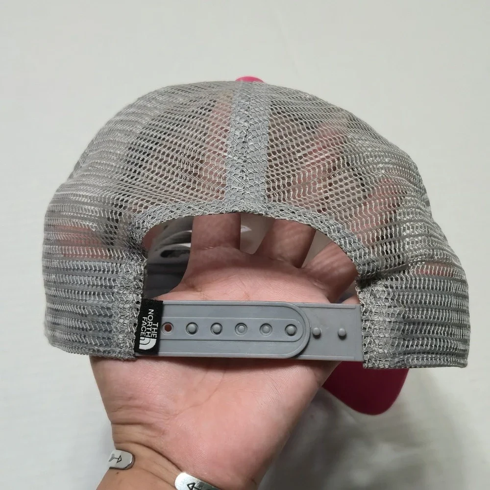 The North Face Youth Pink Trucker Hat Choose Your Own Adventure Mesh Cap M